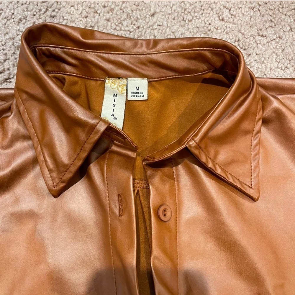 MISIA brown soft leather top. - Picture 2 of 11